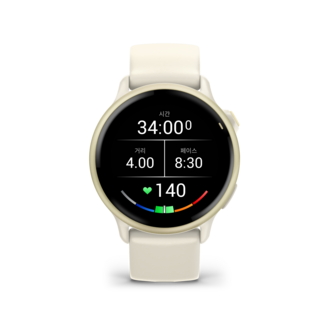 가민 비보액티브 vivoactive 6 GPS 스마트워치, GPS + 블루투스, 42.2mm, Lunar Gold