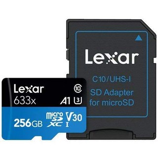 렉사 microSDXC 633x V30 UHS-I A1 U3, 256GB