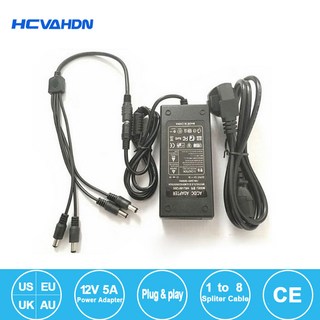 핸드폰망원렌즈 12V 5A 4 포트 CCTV 카메라 AC 어댑터