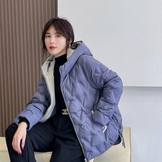 [제이파파]프리미엄 화이트 오리털 여성 패딩점퍼 겨울 후드 모자 자켓 여성경량패딩