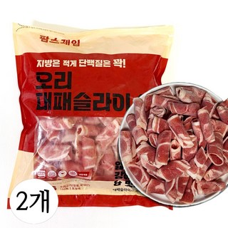 [팜스제임] 무항생제 대패오리 대패겹살 대패 슬라이스 다이어트 식단 샤브샤브용 구이용 오리고기 (냉동), 2개, 500g