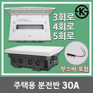 서울산전 주택용 30A 3회로 분전반 – 매입형 부스바 포함, 가정용 배전반, 전기 차단기박스 주택용분전반