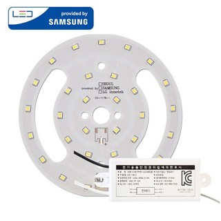 LED PCB 리폼 모듈 세트 / 센서등 직부등 / 삼성 LG이노텍 5152 현관 베란다 계단 조명 국내산 15W, 삼성2835 직부 모듈 SET, 전구색(노란빛), 1개