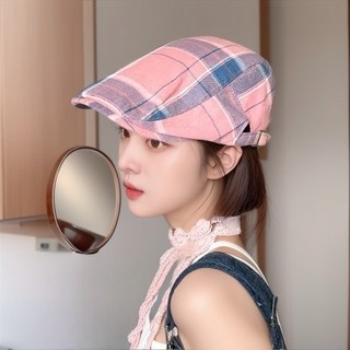 원픽 빈티지 체크 베레모 헌팅캡 C34