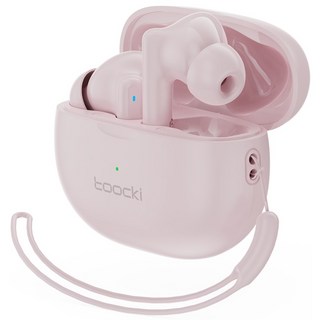 TOOCKI 툭키 무선 TWS 블루투스 5.3 이어폰 J58, 핑크
