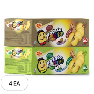 윈윈푸드 포테이토 크리스프 스낵 바베큐맛 50p + 사워크림맛 50p, 1.3kg, 4세트