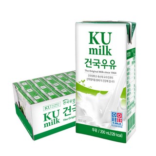 건국 멸균우유 200ml, 24개