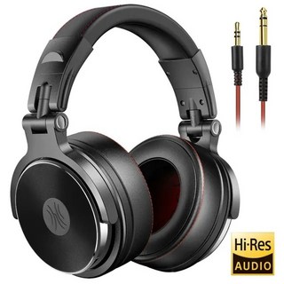 Oneodio 원오디오 Pro 50 유선 헤드셋 오버 이어 HiFi 모니터 헤드폰 DJ 레코딩, Pro-50-Black