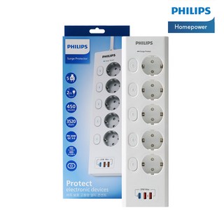 필립스 맥스 USB 고속충전 멀티탭 – 고용량 개별 스위치, 5구, 화이트, 2m 필립스3000 충전기 필립스 맥스 USB 고속충전 멀티탭 – 고용량 개별 스위치, 5구, 화이트, 2m 필립스3000 충전기