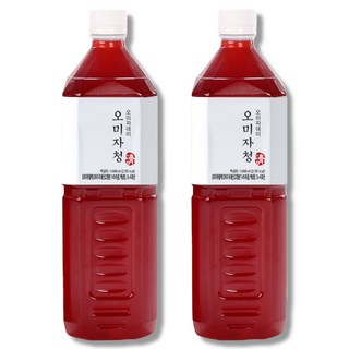 오미자데이 문경 오미자청 대용량, 1L, 2개입, 1세트