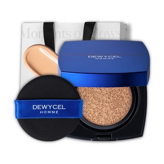 듀이셀 옴므 UV트루커버 쿠션 모공커버 SPF50 PA+++, 1개, 1호 트루아이보리