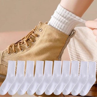 픽결사 여성 골지 무지 양말 10켤레 5color 중목 탄탄한 무압박 밴딩