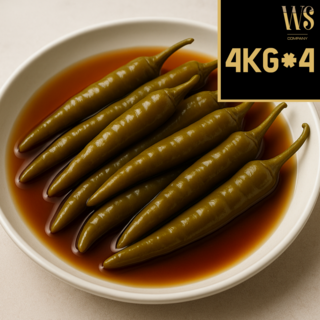 [옛한옥] 간장고추지 4kg x 4팩 총16kg 대용량 업소용 식당반찬, 4개