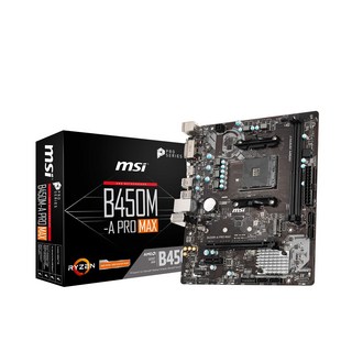 MSI B450M-A PRO MAX M-ATX 마더보드 [AMD B450 칩셋 탑재] MB4827