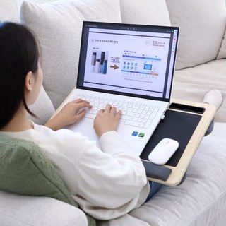 디안랩 침대 노트북 거치대 침대 누워서 노트북 받침대 테이블 무릎책상, 메이플, 1개