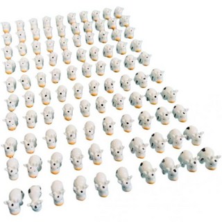 3362148 LOL-FUN 100개 미니어처 소 수지 조각 귀여운 장식을 감추는 케이크 토퍼 조각상을 장식하는 파티 기념품