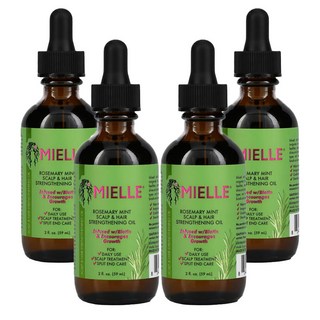 Mielle 미엘 두피 헤어 강화 오일 로즈마리 민트, 4개, 59ml