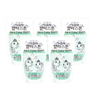 아쿠아플러스 아쿠아 칼라스톤 350g, 연청록, 65개