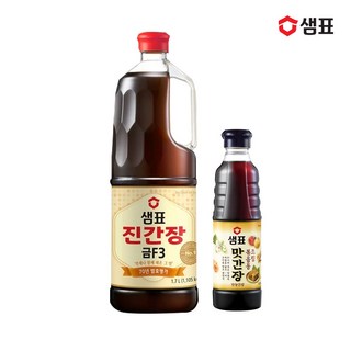 샘표 진간장 금F3 1.7L+맛간장 500ml, 1세트, 2.2L