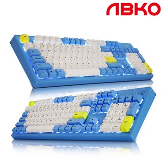 앱코 HACKER 스카이문 LED 유선 일반형 게이밍키보드, 블루, 1년 A/S ( ABKO ) K990 V3, 무접점