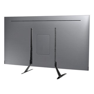 최대 75인치 심플 티브이 장용 티비다리 다이 스탠드 거치대 삼성 LG 엘지 TV 받침대 32 42 43 49 50 55 60 65 70 75인치 호환, 블랙, 1개