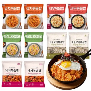 한우물 볶음밥 5종 10봉 세트 (낙지2 새우2 김치2 소불고기2 햄야채2 ), 1개