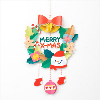 민화샵 종이 크리스마스 리스 만들기 겨울만들기 크리스마스 꾸미기재료