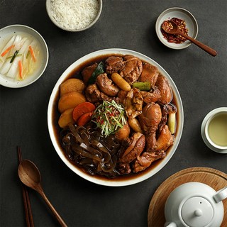 달도리찜닭 밀키트, 1세트, 2.3kg, 4인분(뼈한마리반) - 일반당면 무료