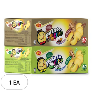 윈윈푸드 포테이토 크리스프 스낵 바베큐맛 50p + 사워크림맛 50p, 780g, 1세트
