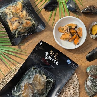 바다의 맛 왕愛 돌미역국 2팩(홍합+전복) 팩당 270g, 2개