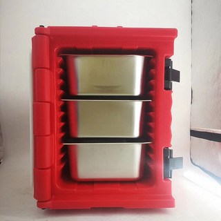 업소용 도시락박스 용기 보온 X 70x45x60cm 온도 배달 단일 32L 반찬통, 90리터 레드 스쿠터 3단 접시, 1개