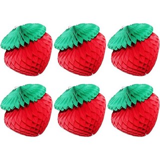 결혼식 베이비 샤워 생일 파티 홈 데코를 위한 10pcs 8인치 벌집 종이 폼 장식 티슈 플라워 볼 DIY 수제 공예 컬러풀, 10'' Strawberry