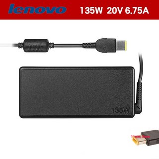 레노버 노트북 전원 어댑터 20V 6.75A 135W 사각팁 충전기 ADL135NLC3A, 1개