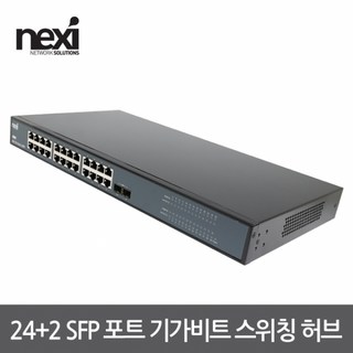 넥시 24 + 2 SFP 기가비트 스위칭 허브, NX-SG1024-2SFP, 1개