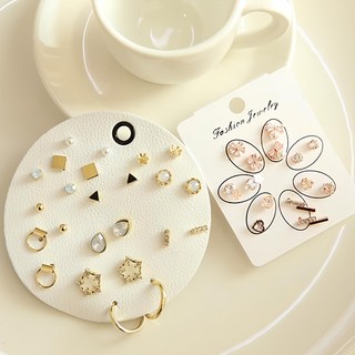 MISS21 아로라 은침 귀걸이 이어링 38 pcs 세트