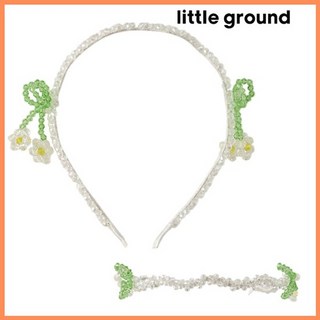 [리틀그라운드8] 룰라비(75112-870-02)비즈리본헤어밴드 아동여아머리띠 파티 선물 공주악세서리 드레스