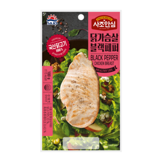 사조대림 닭가슴살블랙페퍼 100g 20입 사무실 아이들 간식 대용량 식자재 100g, 15개