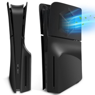 ArVin PS5 SIim 디스크 에디션용 페이스 플레이트 쿨링 통풍구 포함 플레이스테이션 5 심 콘솔용 교체 쉘 코브 PS5 슬림 액세서리용 ABS 하드 긁힘 방지 방진, 1개