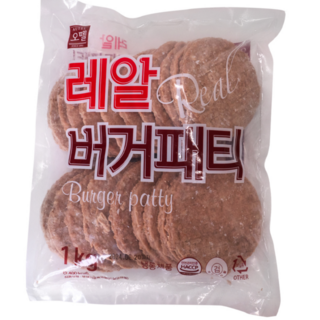 [퀴클리몰] 오뗄 레알버거패티 1kg, 2개