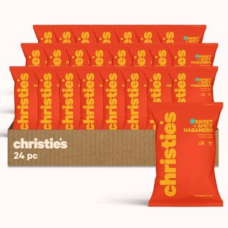 Christie's 과자 칩 크리스티스 칩스 나초 인페르노 매운 치즈 맛의 자연산 감자칩 강렬한 매운맛과 치즈의 풍미 매운맛을 좋아하는 파티 간식에 딱 5온스 6개입, 달콤하고 매운 하바네로, 1개 (24팩), 6개