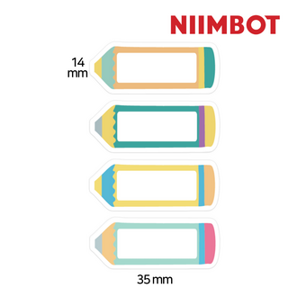 Niimbot D11 / D110 라벨프린터 님봇 라벨지, 색연필4, 1개, Niimbot D110/D11/D101 용 라벨지