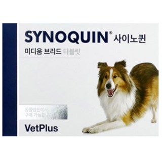 벳플러스 사이노퀸 중형견 강아지 독 미디움브리드 30정 관절보조제 타블렛 2개, 어덜트