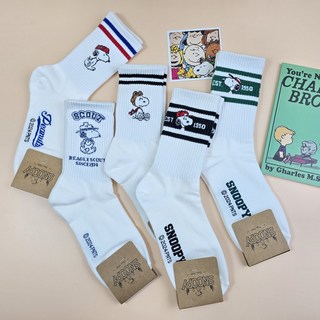스누피 피너츠 양말 캐릭터 귀여운 장목 학생 여성 패션양말 교복 긴양말
