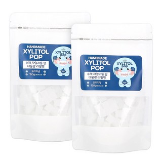 무설탕 수제 장인 자일리톨 팝 캔디 사탕 대용량 리필팩 오리지널, 2개, 150g
