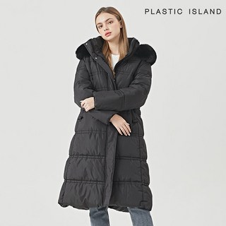 후드 퍼 탈부착 벨트 포켓 롱 패딩 (PMTWZ503) 56855