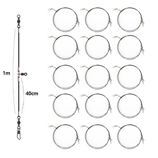 디엠피싱 생미끼 외수질 채비 15개 단차 40cm, 1개, 15개입