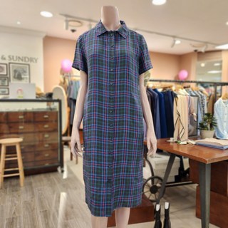 BCBG O안토니오체크OP 원피스 _ B4B4O618 55 [NAVY]