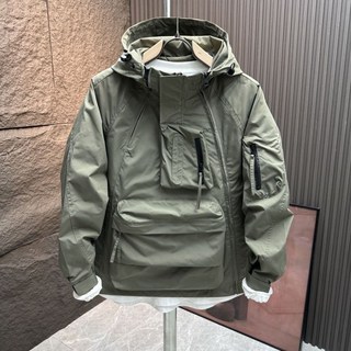 오버핏 면 아노락 후드티 (IN025)
