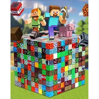 마인크래프트 자석블럭 피규어 세트, 랜덤 블럭 250개+랜덤 피규어 10개, 1개