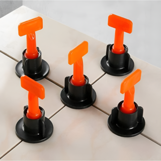 재사용가능 바닥 벽 타일 간격 정리 위치 조정 플라스틱 고정 도구 타일 레벨링 126P세트, 1세트, 스패너1P+캡25P+십자 클립100P